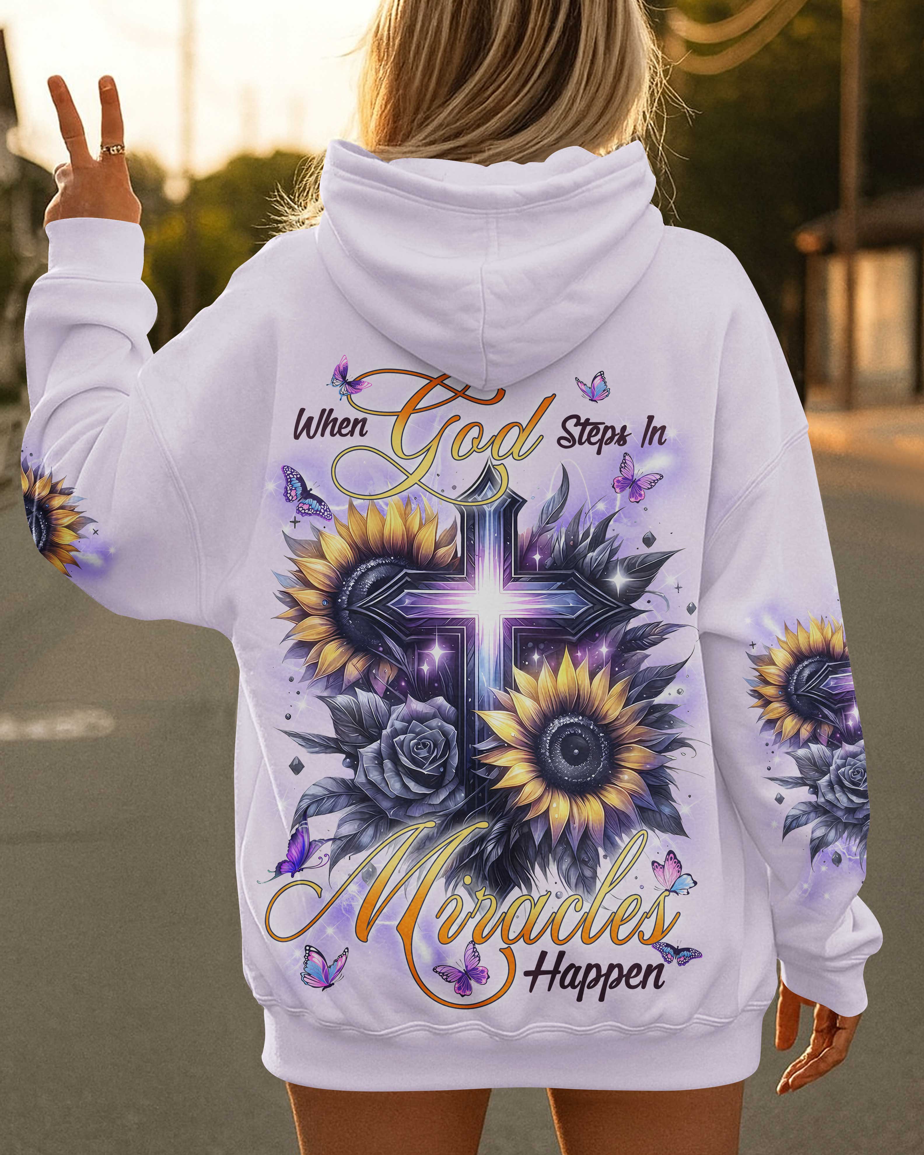 When God Steps In Miracles Happen Shirts