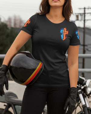 He Died For Me I Ride For Him All Over Print T-Shirt