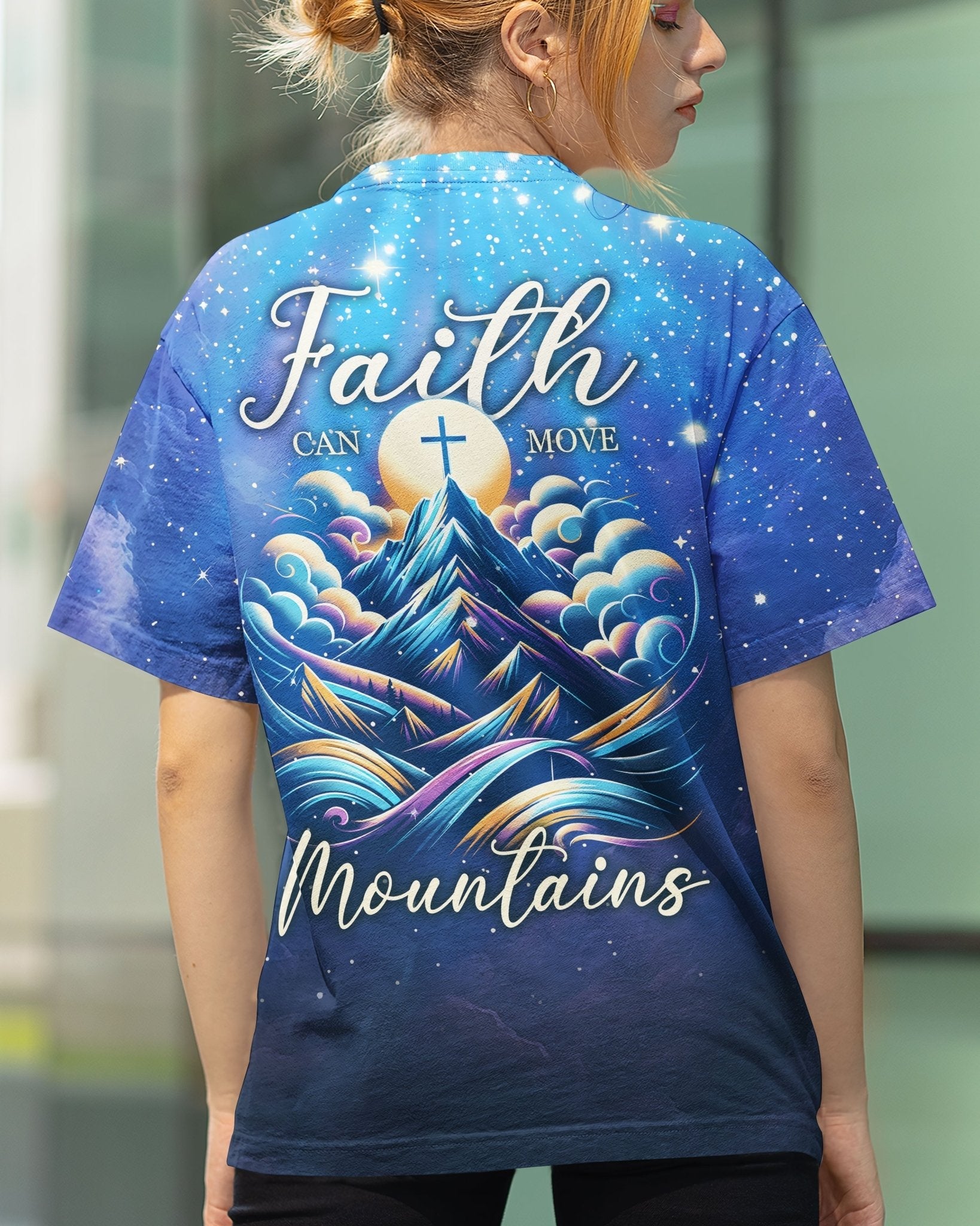 Faith Can Move Mountains All Over Print T-shirt