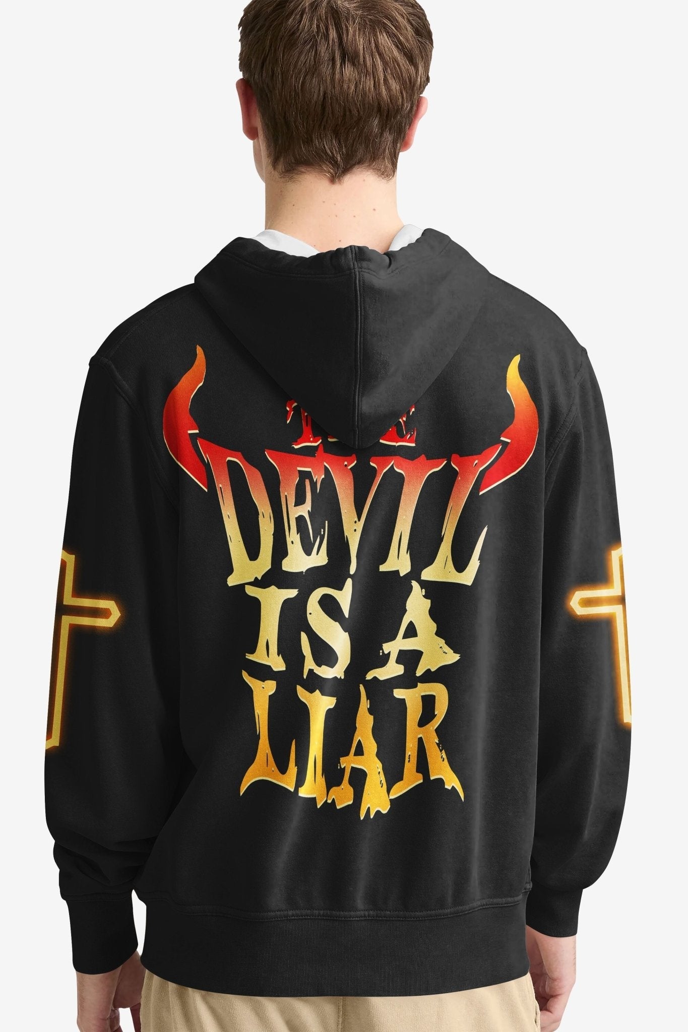 The Devil Is A Liar All Over Print Hoodie