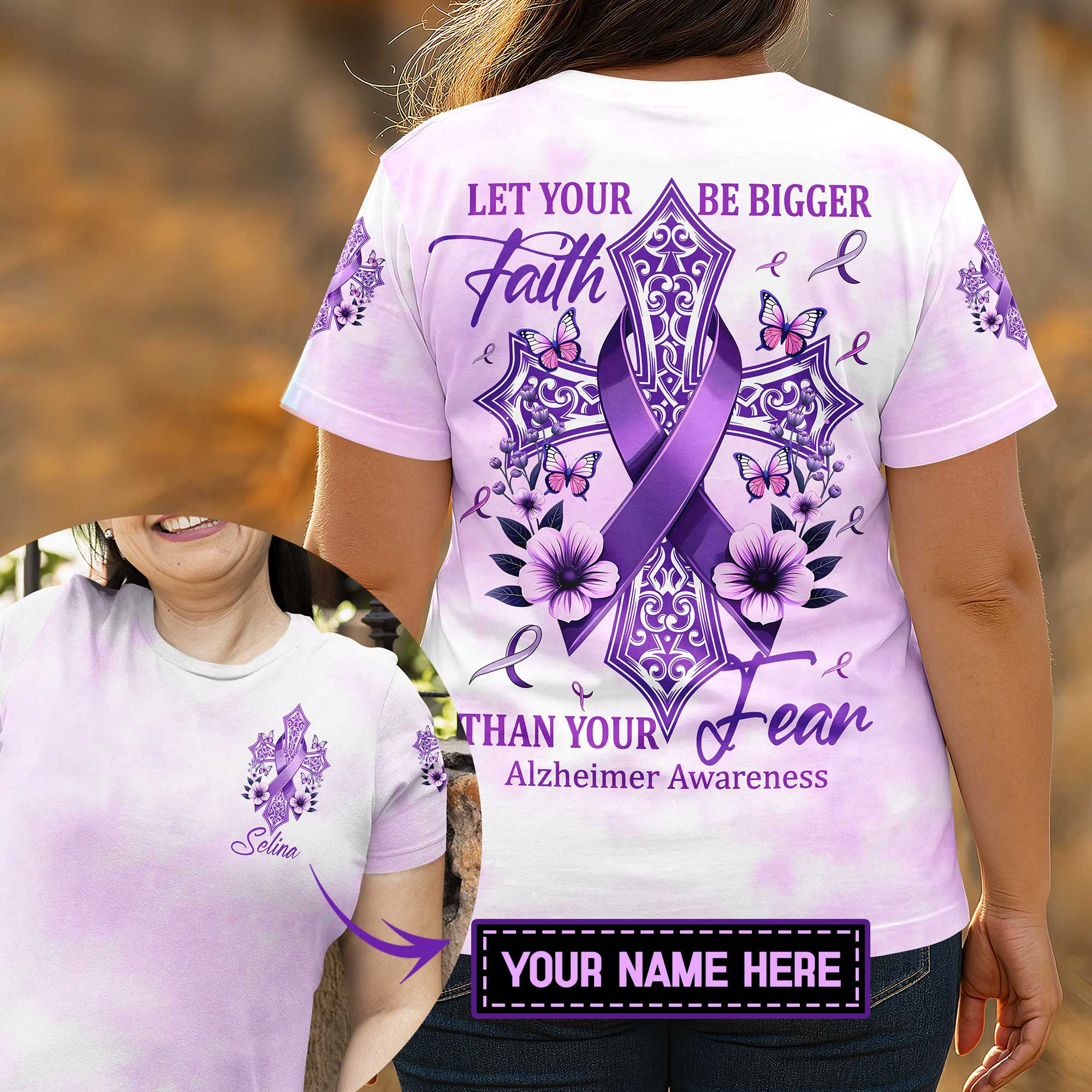 Let Your Faith Be Bigger Than Your Fear All Over Print T-Shirt