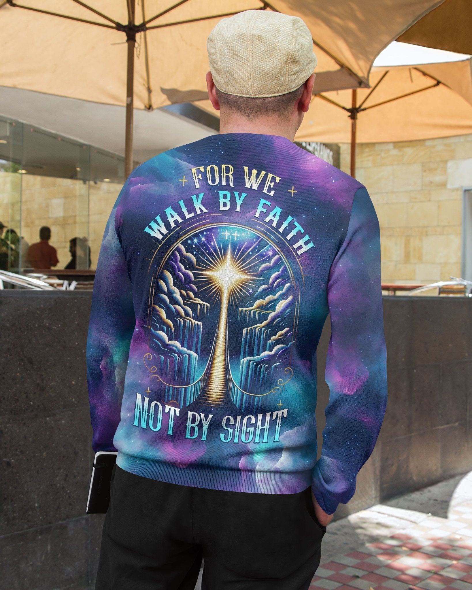 For We Walk By Faith Not By Sight All Over Print Sweater