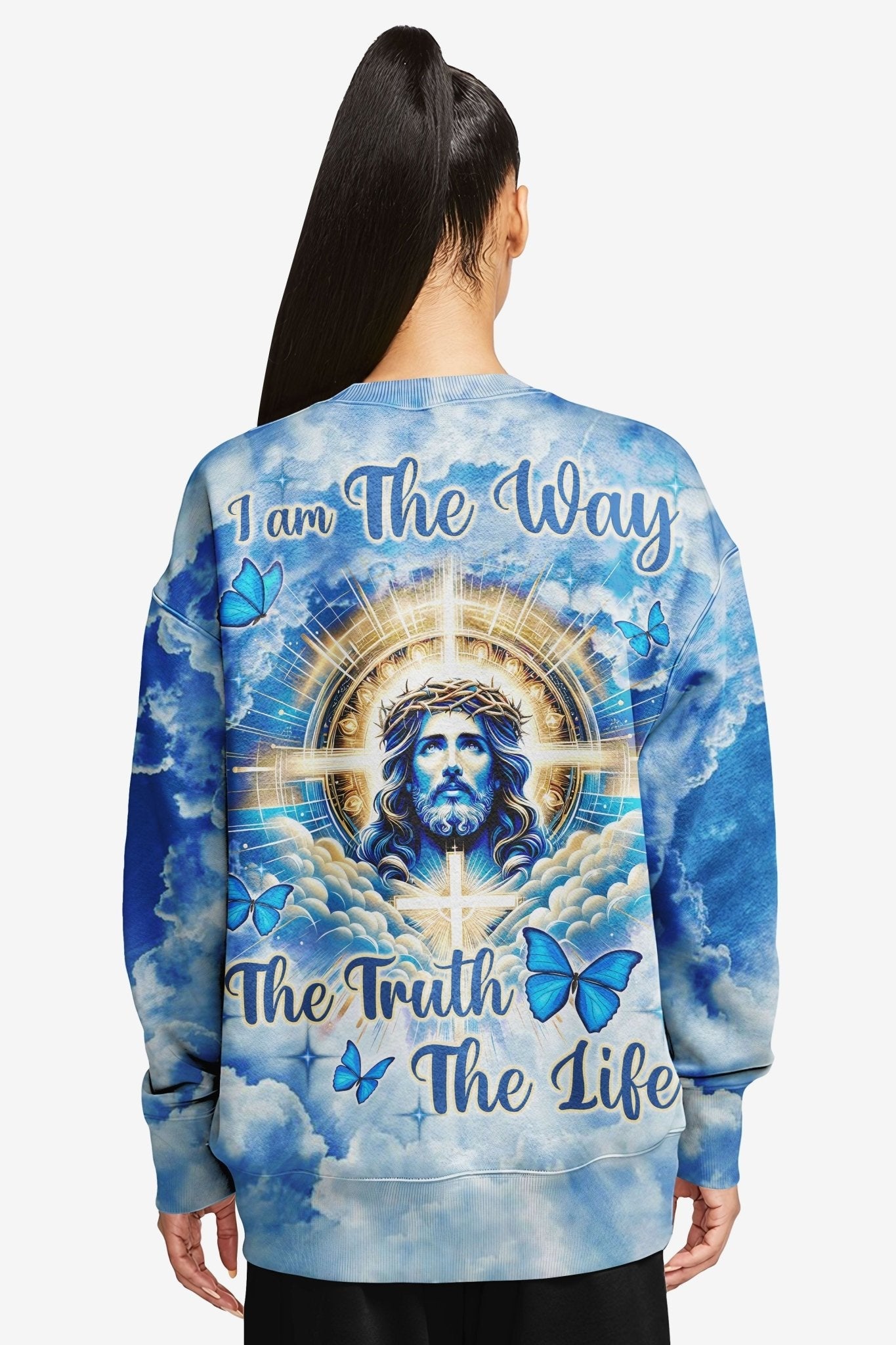 I Am The Way The Truth The Life All Over Print Sweater