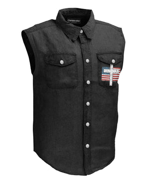 Sworn To The Savior  Sleevesless Denim Shirt