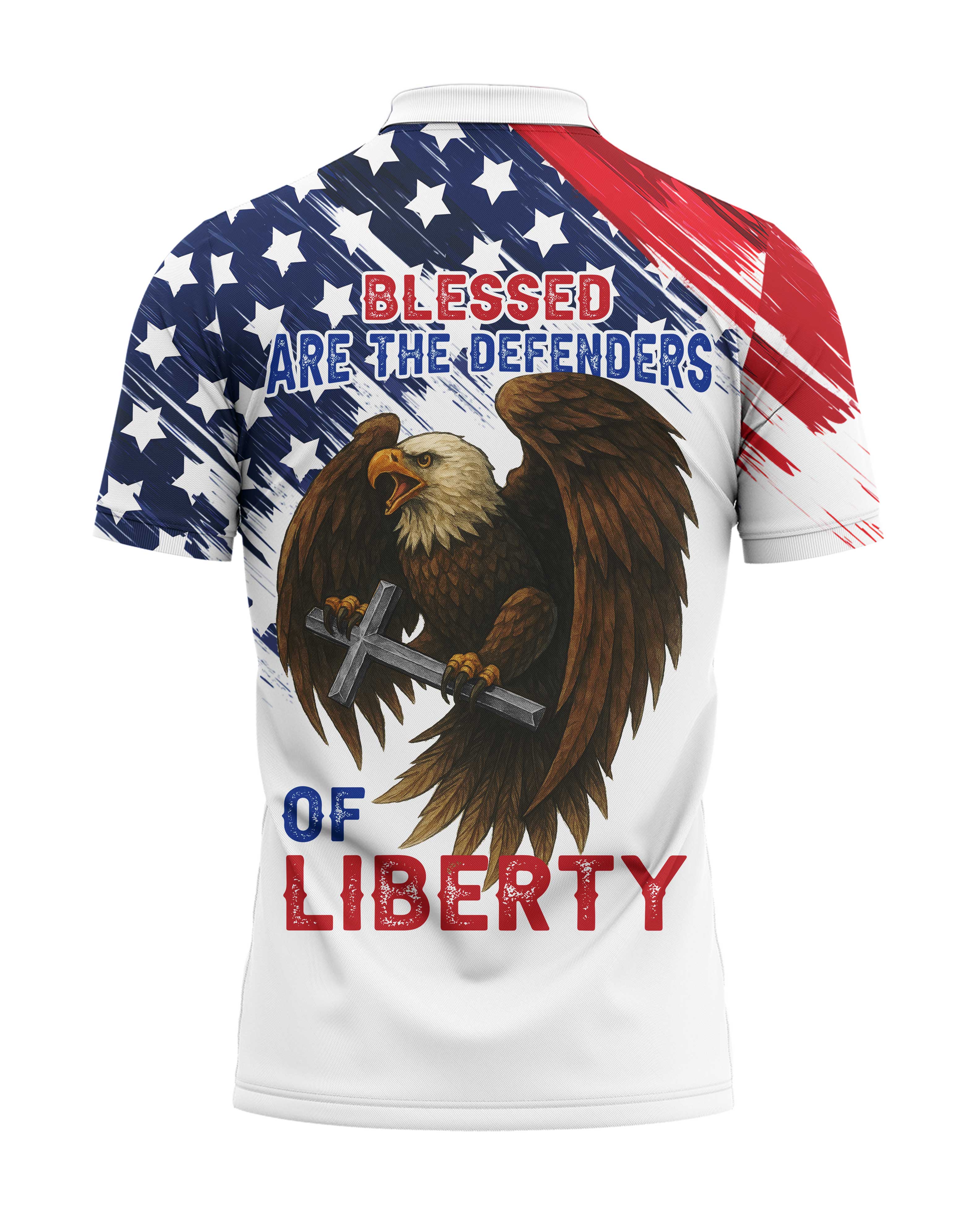 Blessed Are The Defenders Of Liberty All Over Print Polo