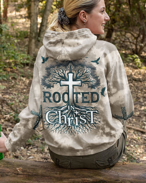 Rooted In Christ All Over Print Zip Hoodie