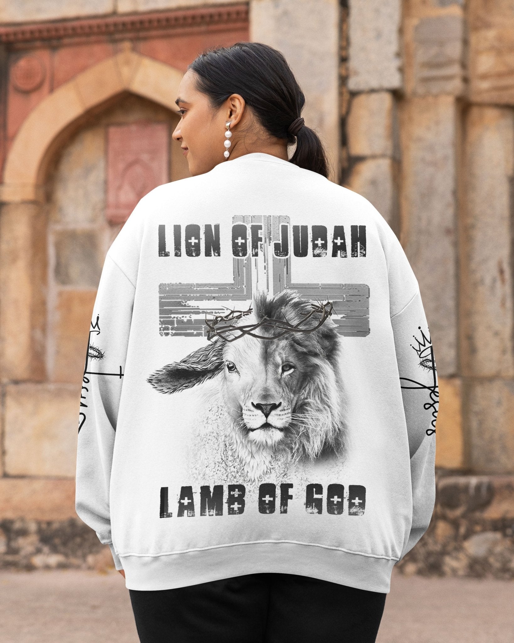 Lion Of Judah Lamb Of God All Over Print Sweater