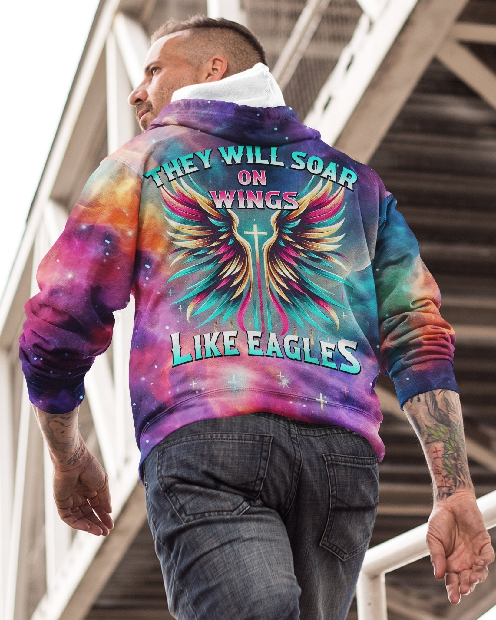 They Will Soar On Wings Like Eagles All Over Print Zip Hoodie
