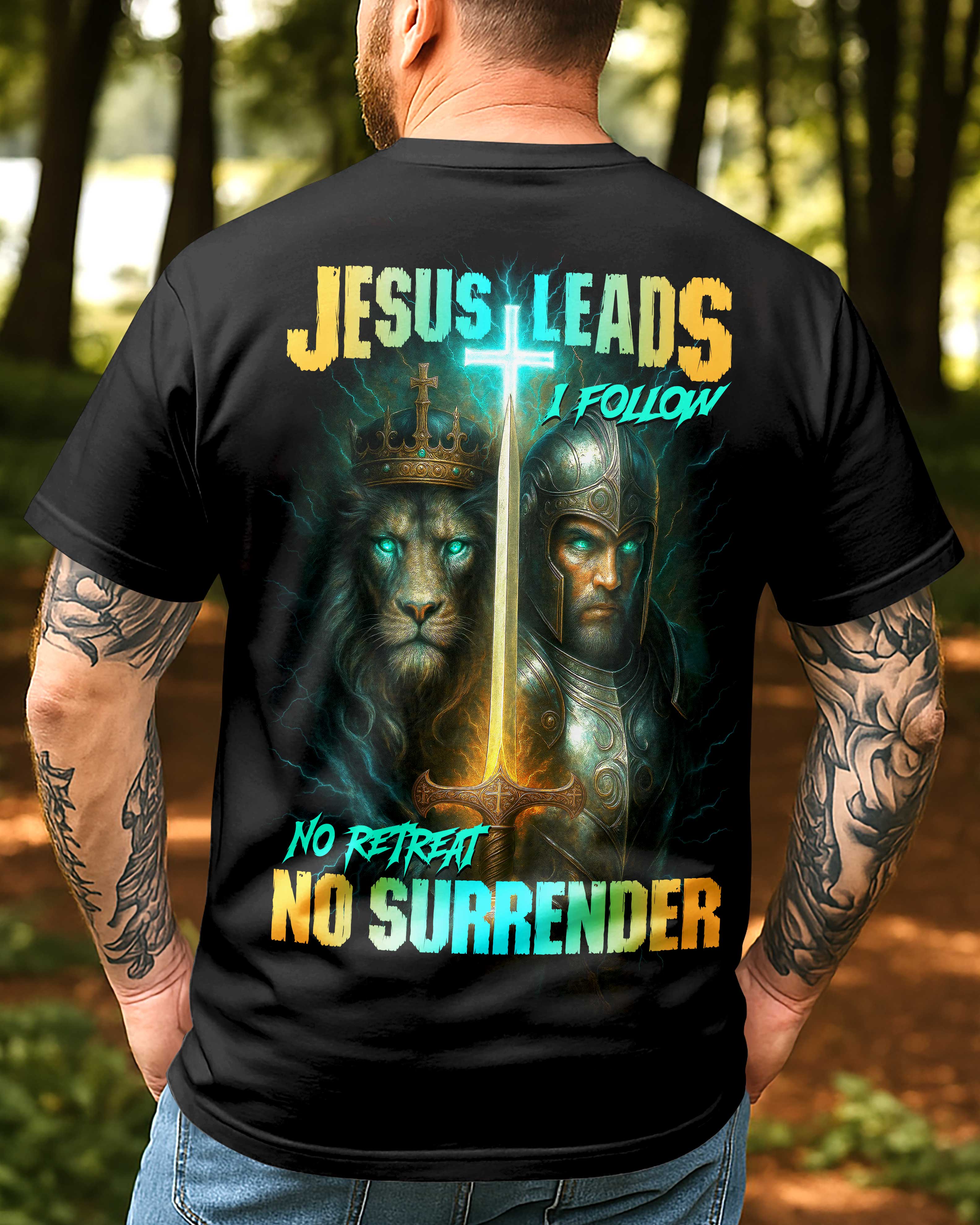 Jesus Leads I Follow All Over Print T-Shirt