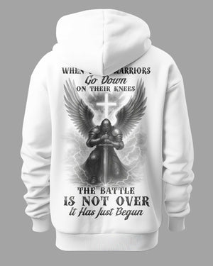 When God's Warriors Go Down On Their Knees The Battle Is Not Over It Has Just Begun All Over Print Hoodie