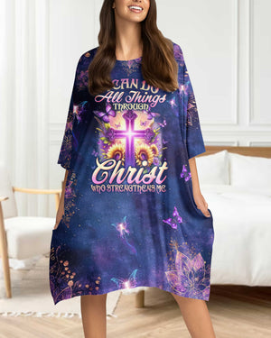 I Can Do All Things Through Christ All Over Print Sleep Tee