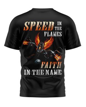 Speed In The Flames All Over Print T-Shirt