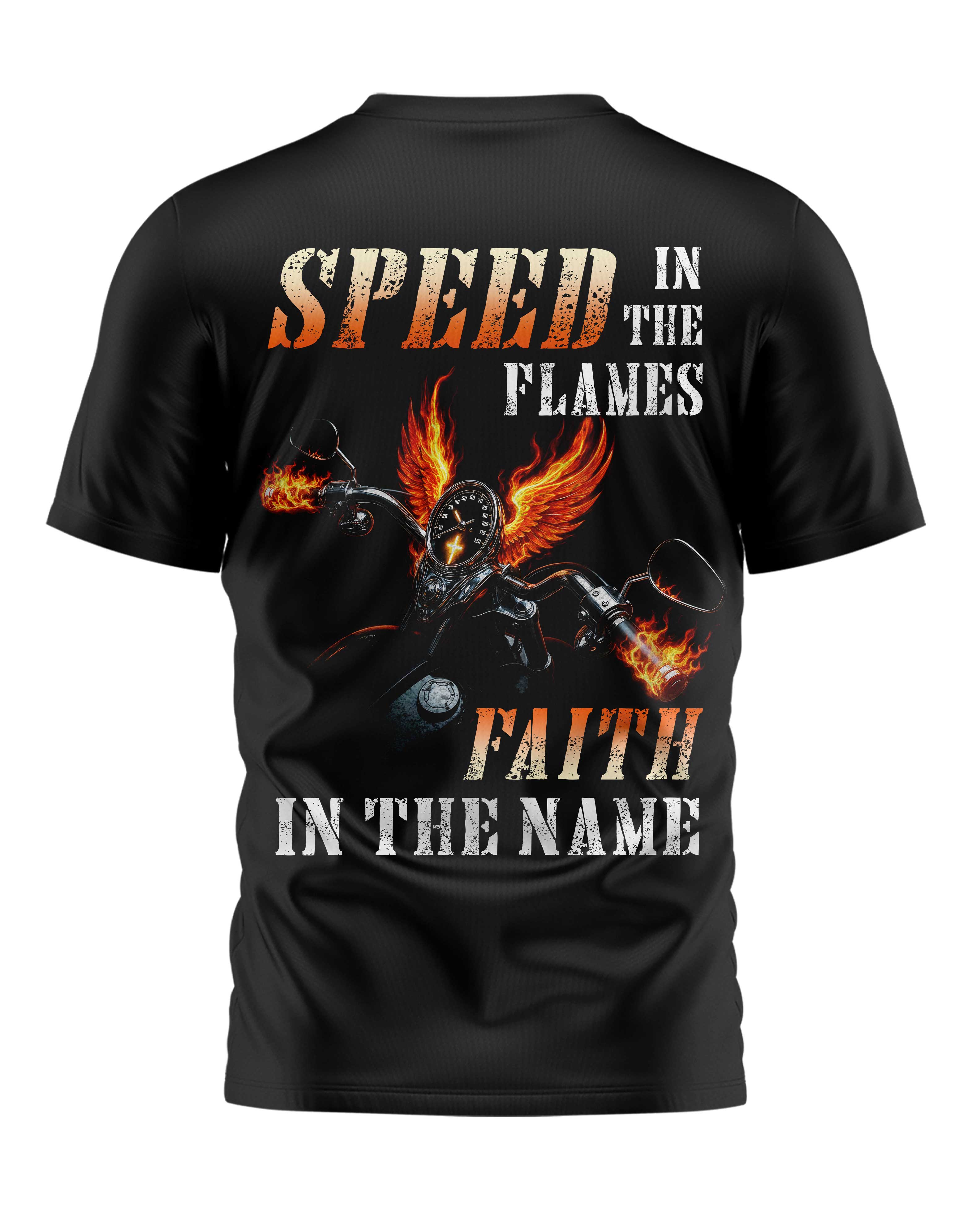 Speed In The Flames All Over Print T-Shirt