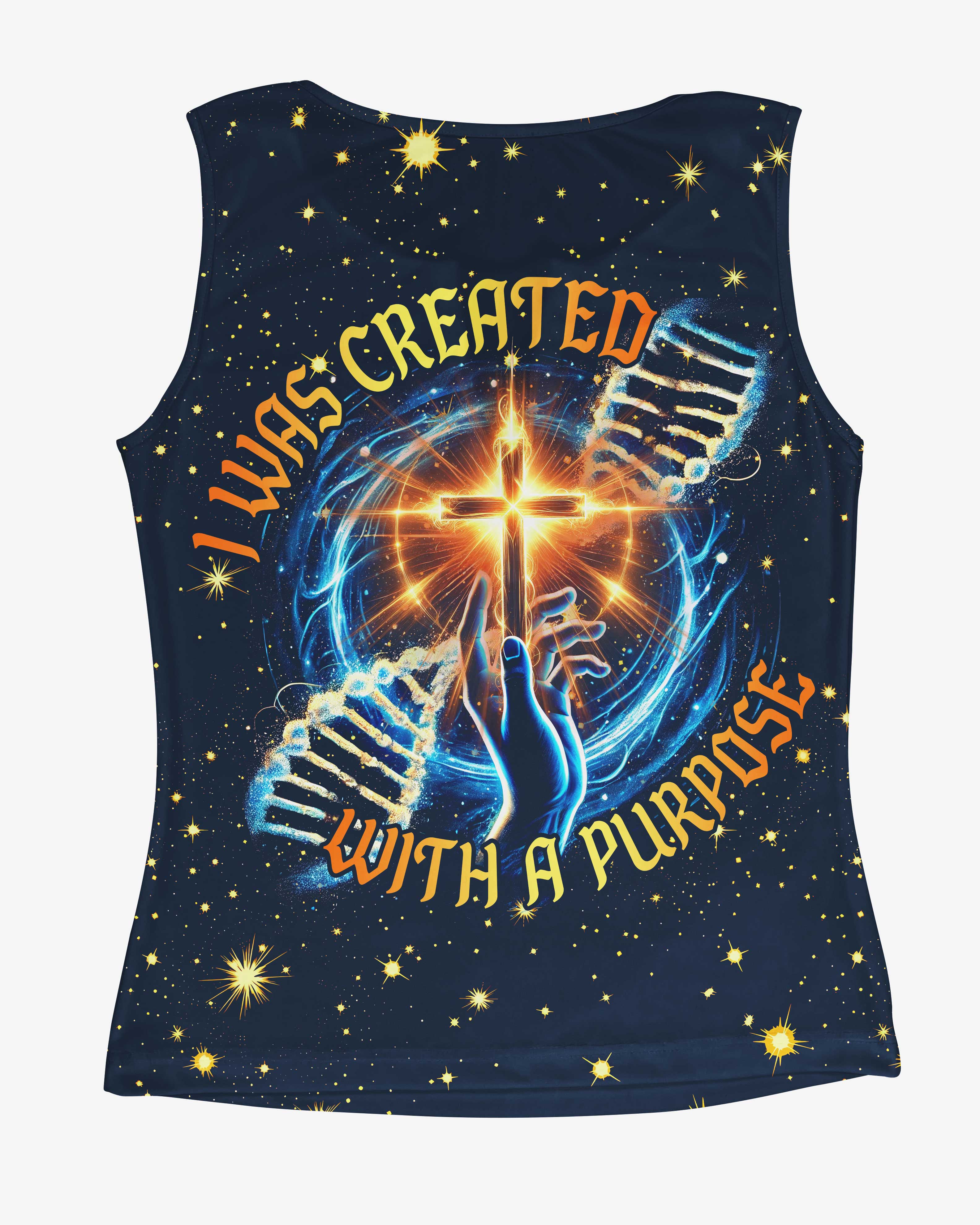 I Was Created With A Purpose All Over Print V-neck Tank Top