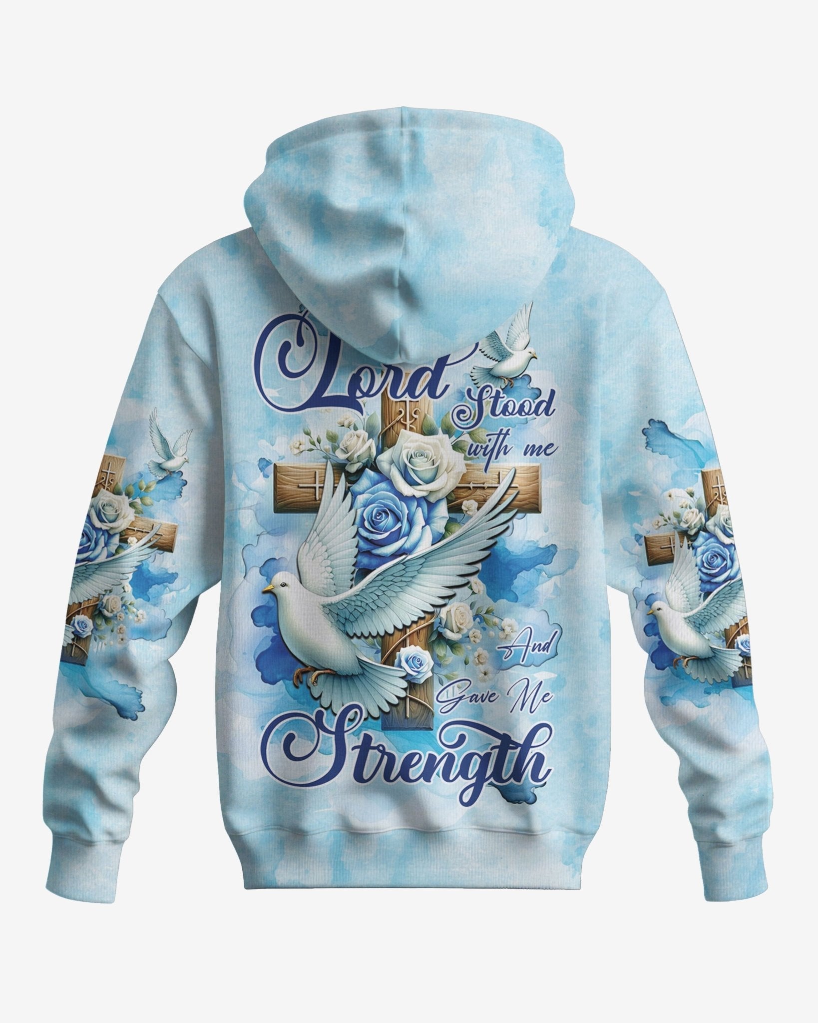 Lord Stood With Me And Gave Me Strength All Over Print Zip Hoodie
