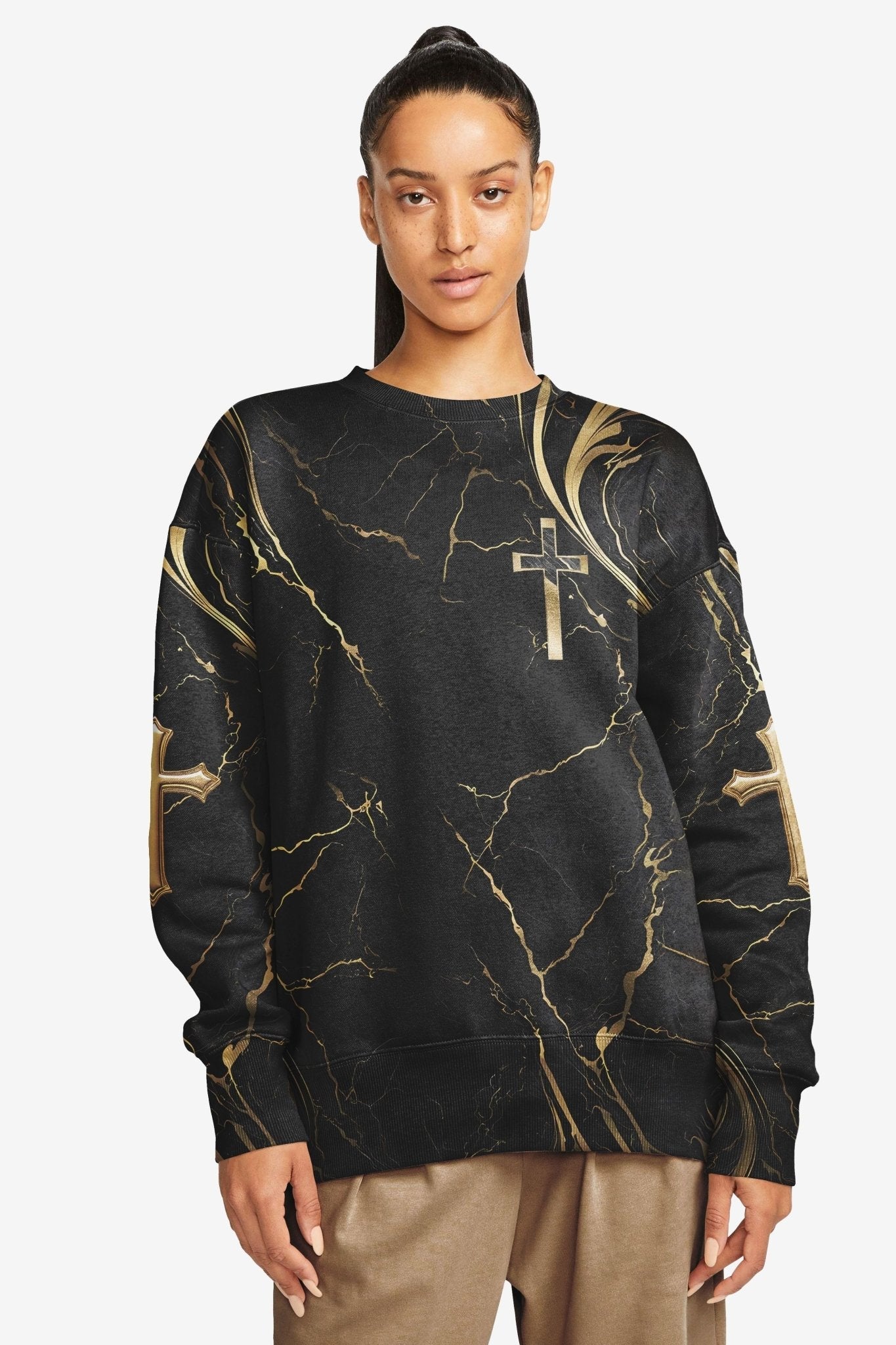 God Is Good All Over Print Sweater