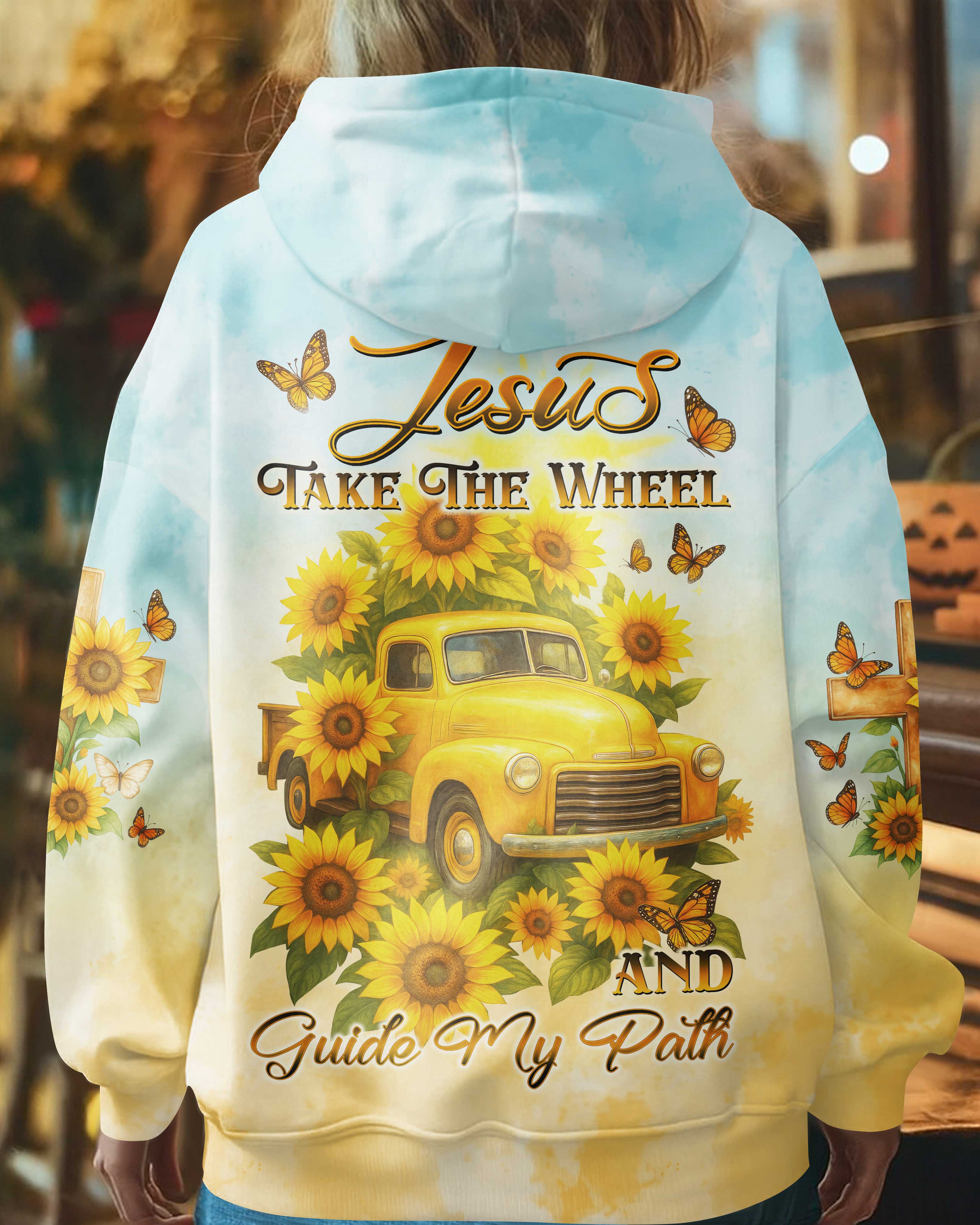 Jesus Take The Wheel And Guide My Path All Over Print Hoodie