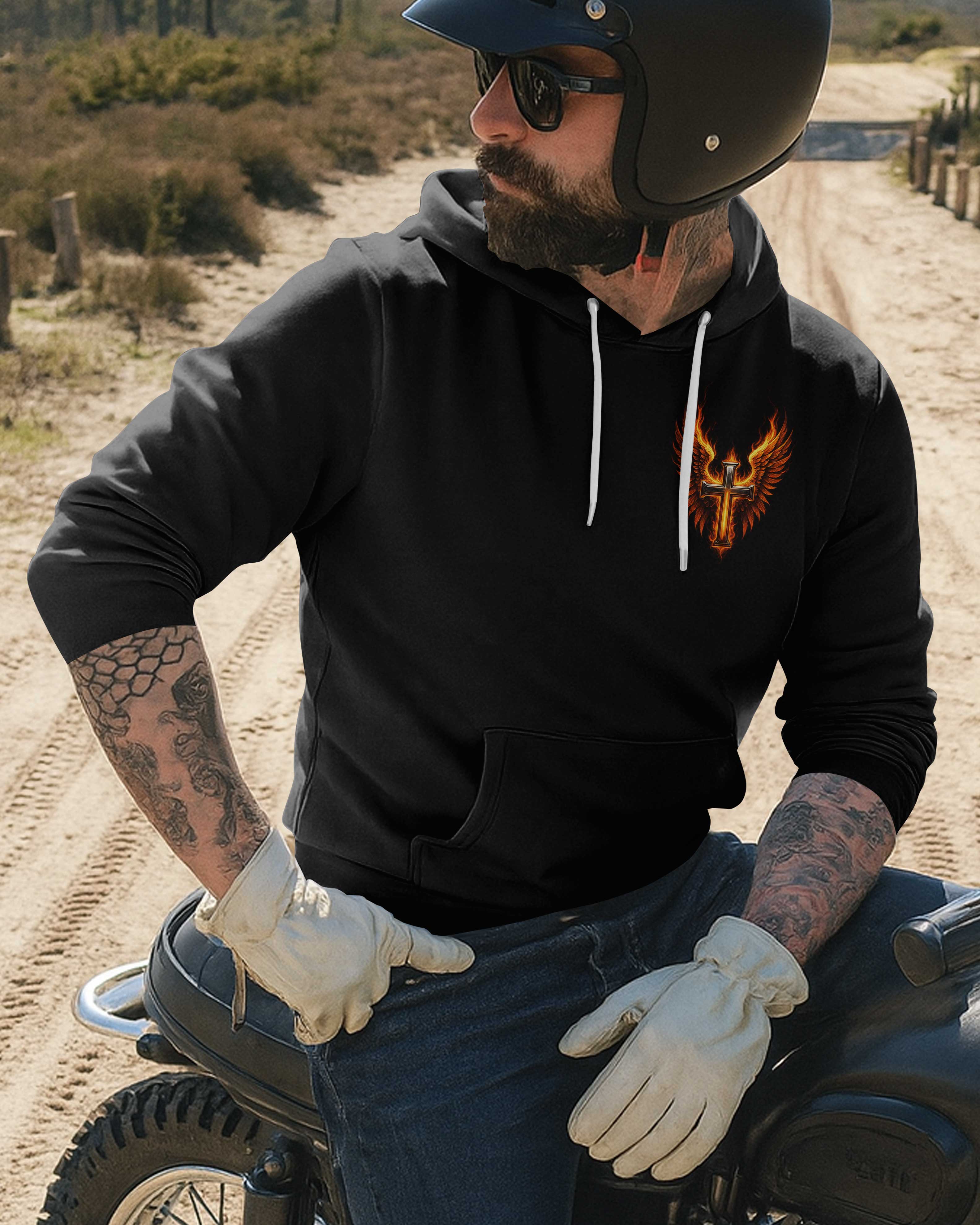 Speed In The Flames All Over Print Hoodie