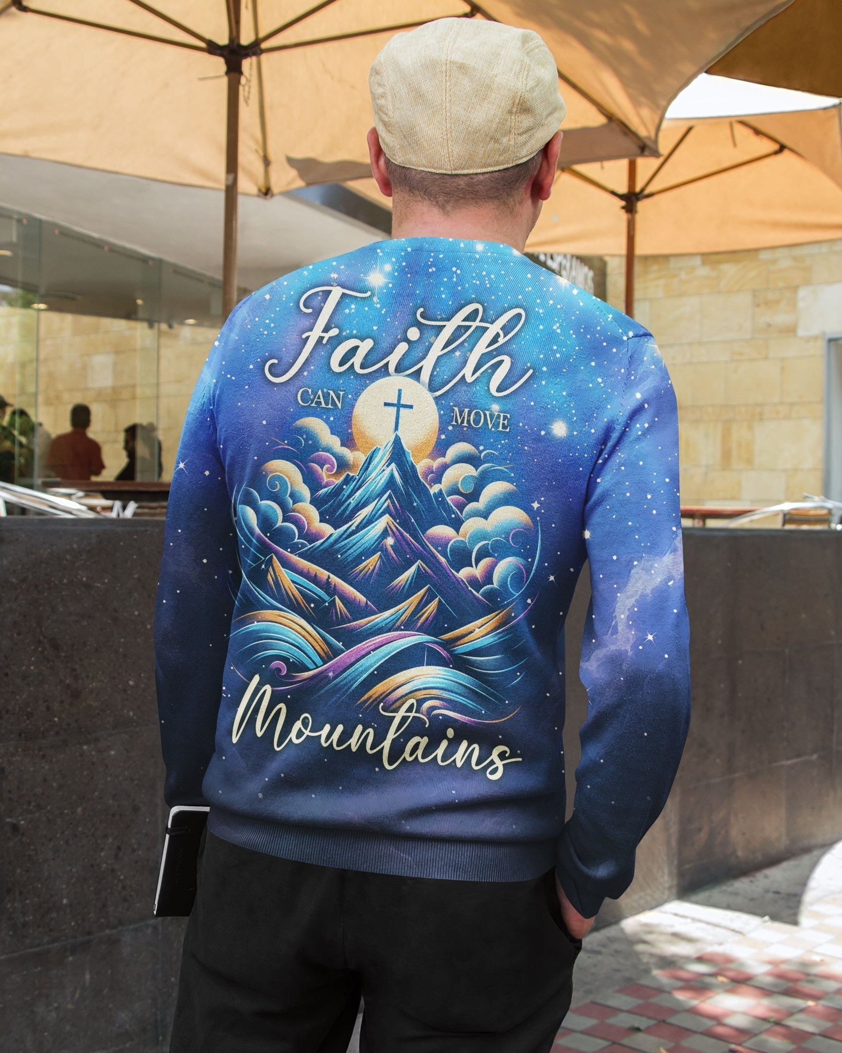Faith Can Move Mountains All Over Print Sweater