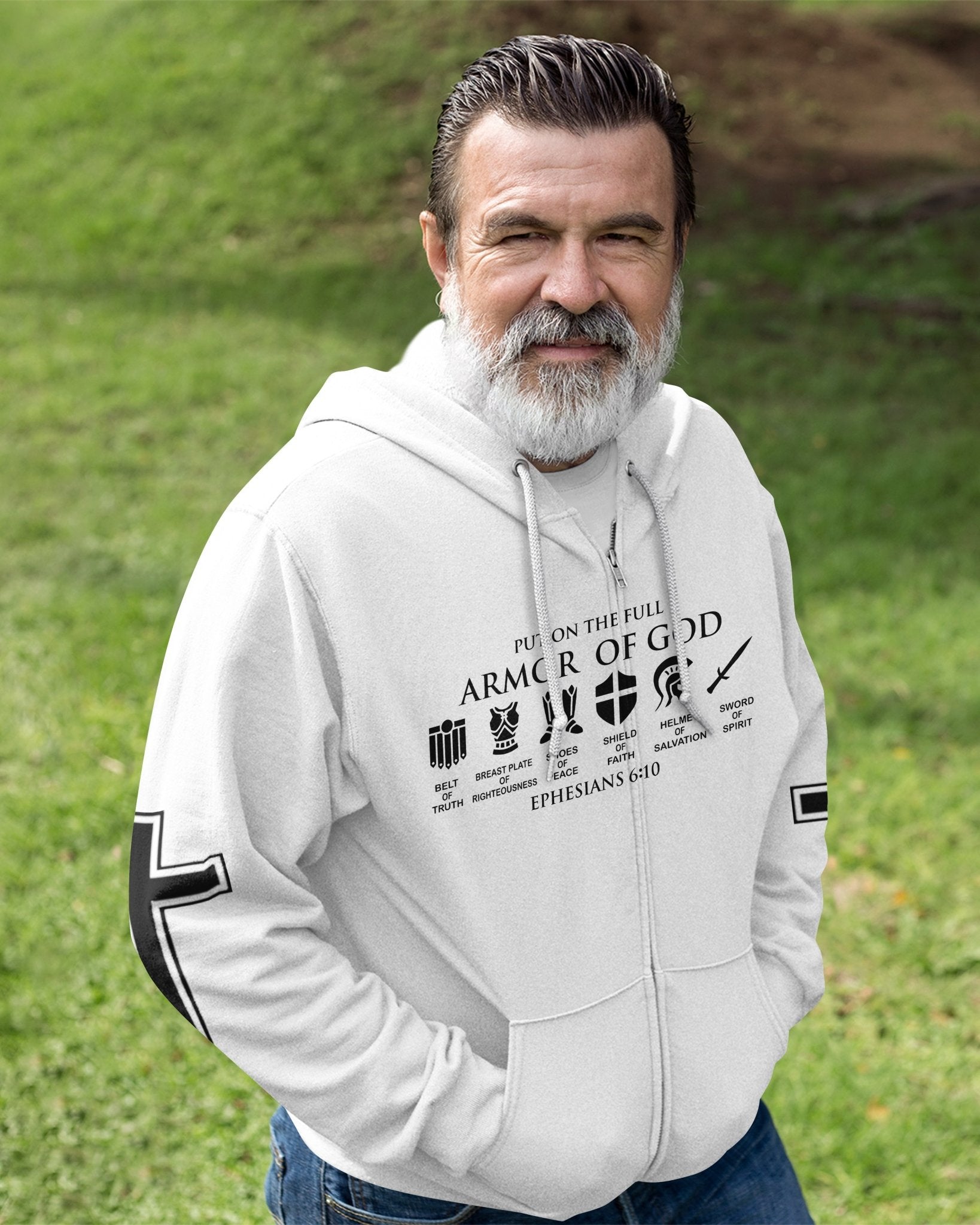 My Soul Is Protected By The Armor Of God All Over Print Zip Hoodie