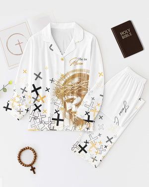 He Is Risen All Over Print Button Pajamas