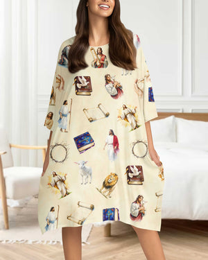 Jesus Christ All Over Print Sleep Tee