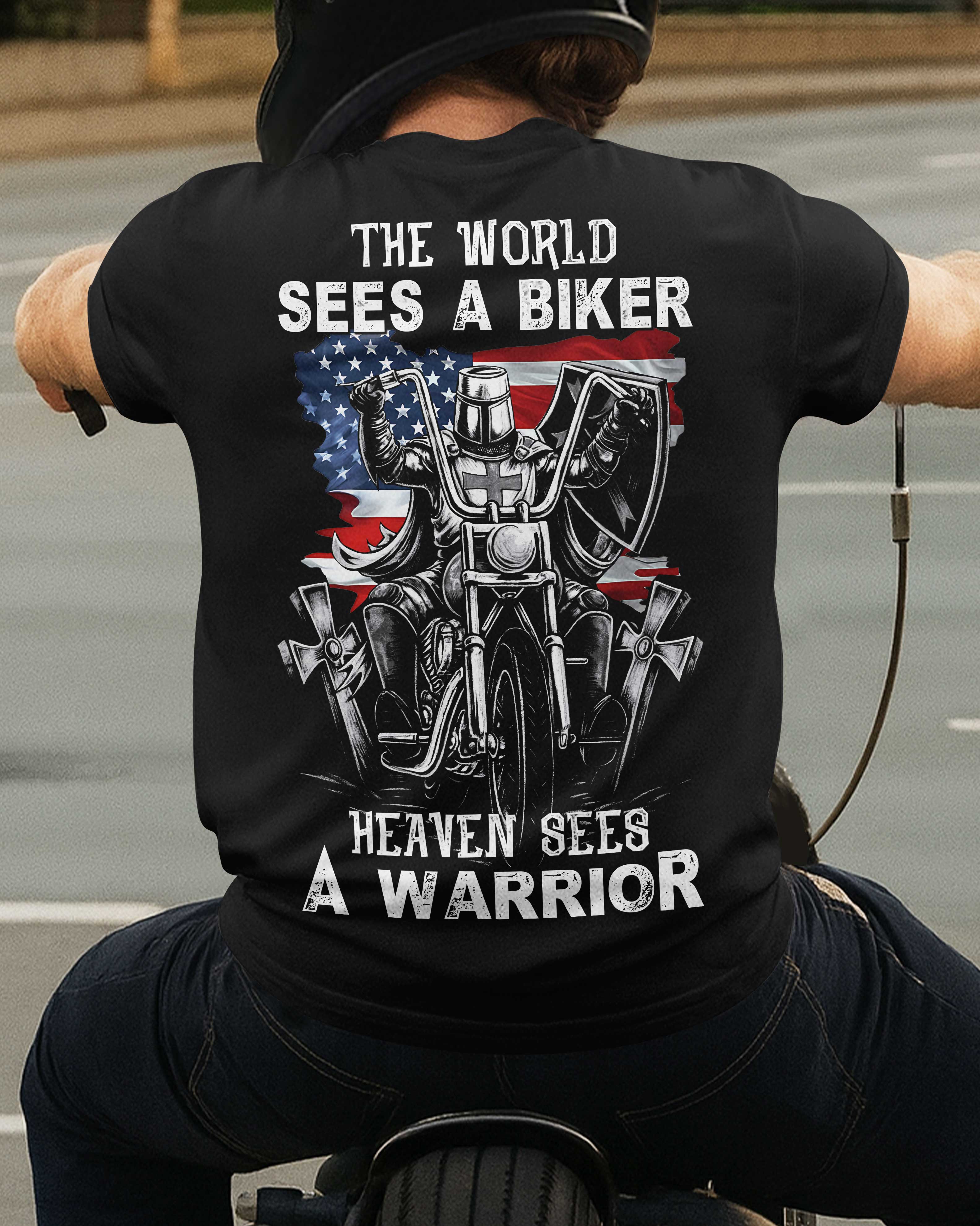 The World Sees A Biker All Over Print T-Shirt