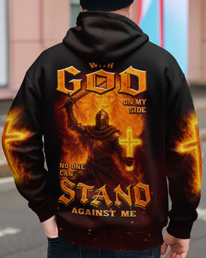 With God On My Side No One Can Stand Against Me Hoodie