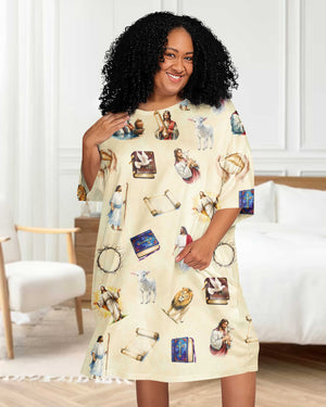 Jesus Christ All Over Print Sleep Tee
