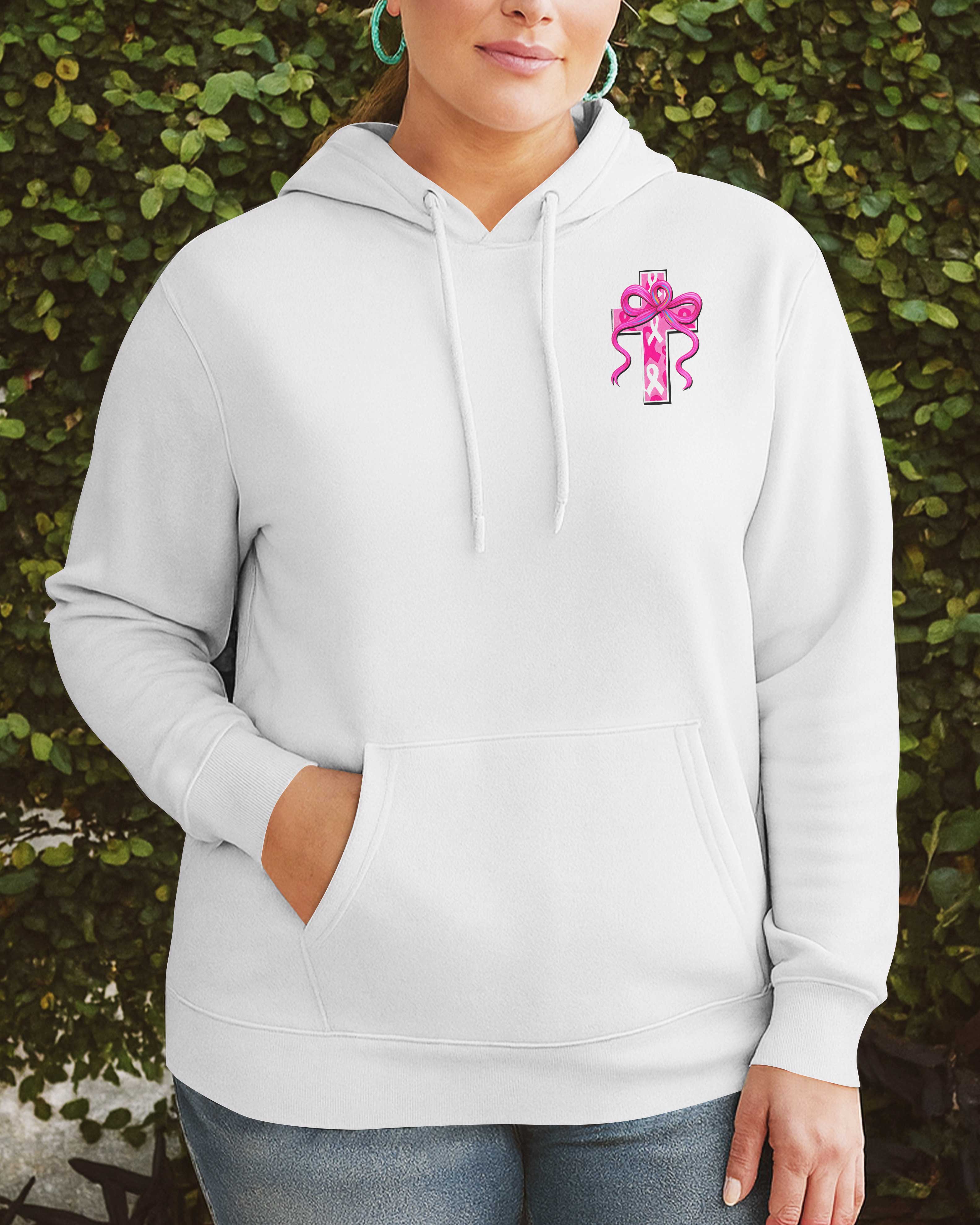 In October Our Cross Glows Pink Hoodie