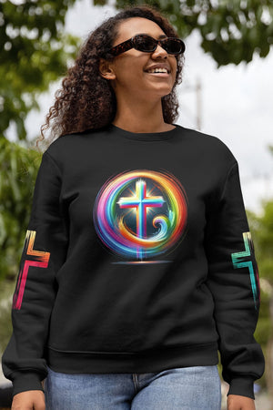 Rooted In Christ Jesus Is Light All Over Print Sweater