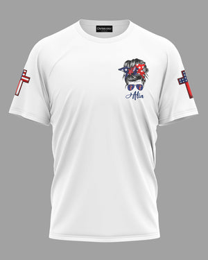 She Loves Jesus And American Too All Over Print T-Shirt