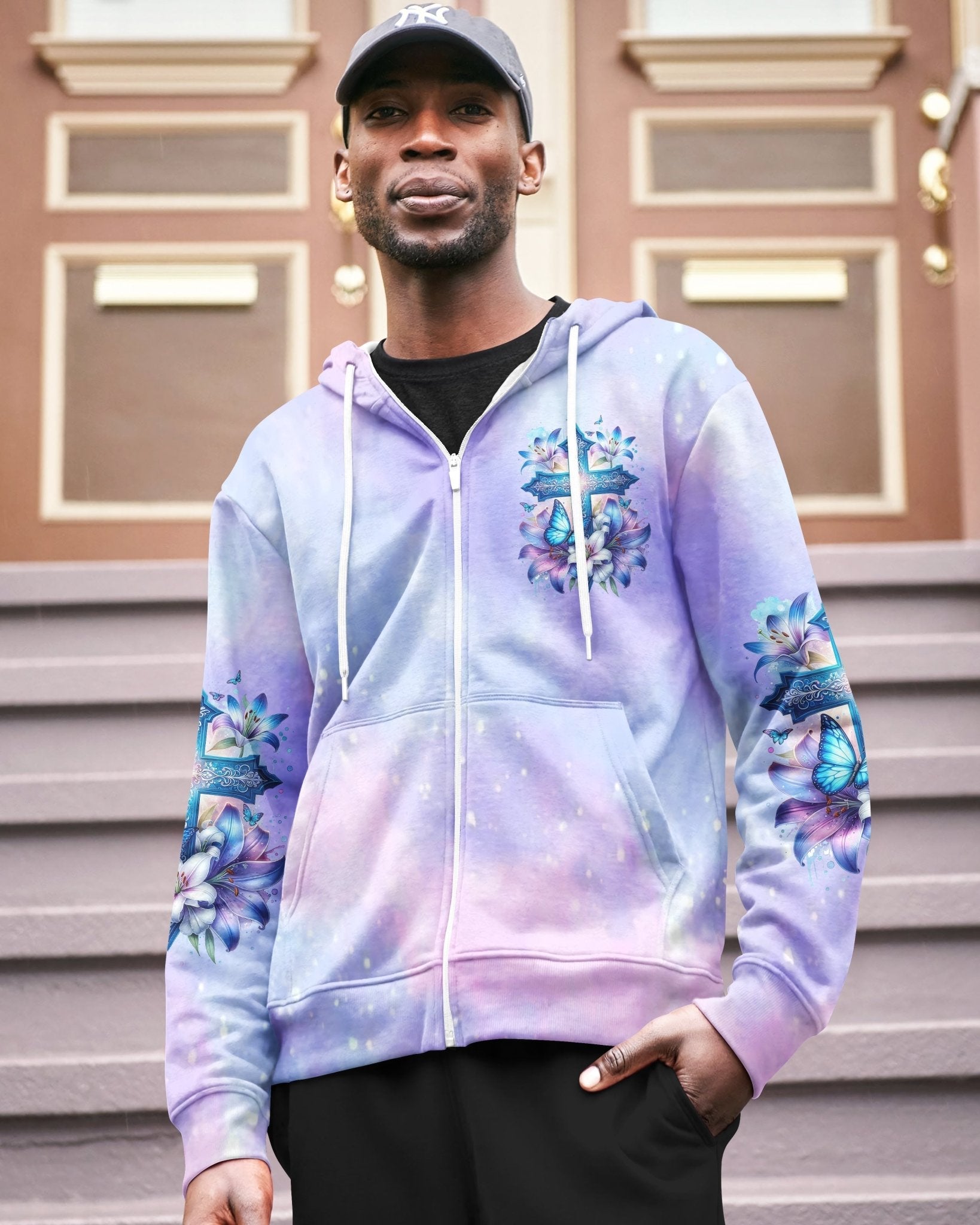 God And The Power Of Prayer All Over Print Zip Hoodie