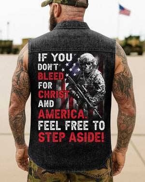 If You Don't Bleed Sleevesless Denim Shirt