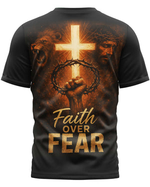 Faith Over Fear All Over Print T-Shirt