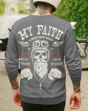 My Faith Is Louder Than My Exhaust All Over Print Sweater