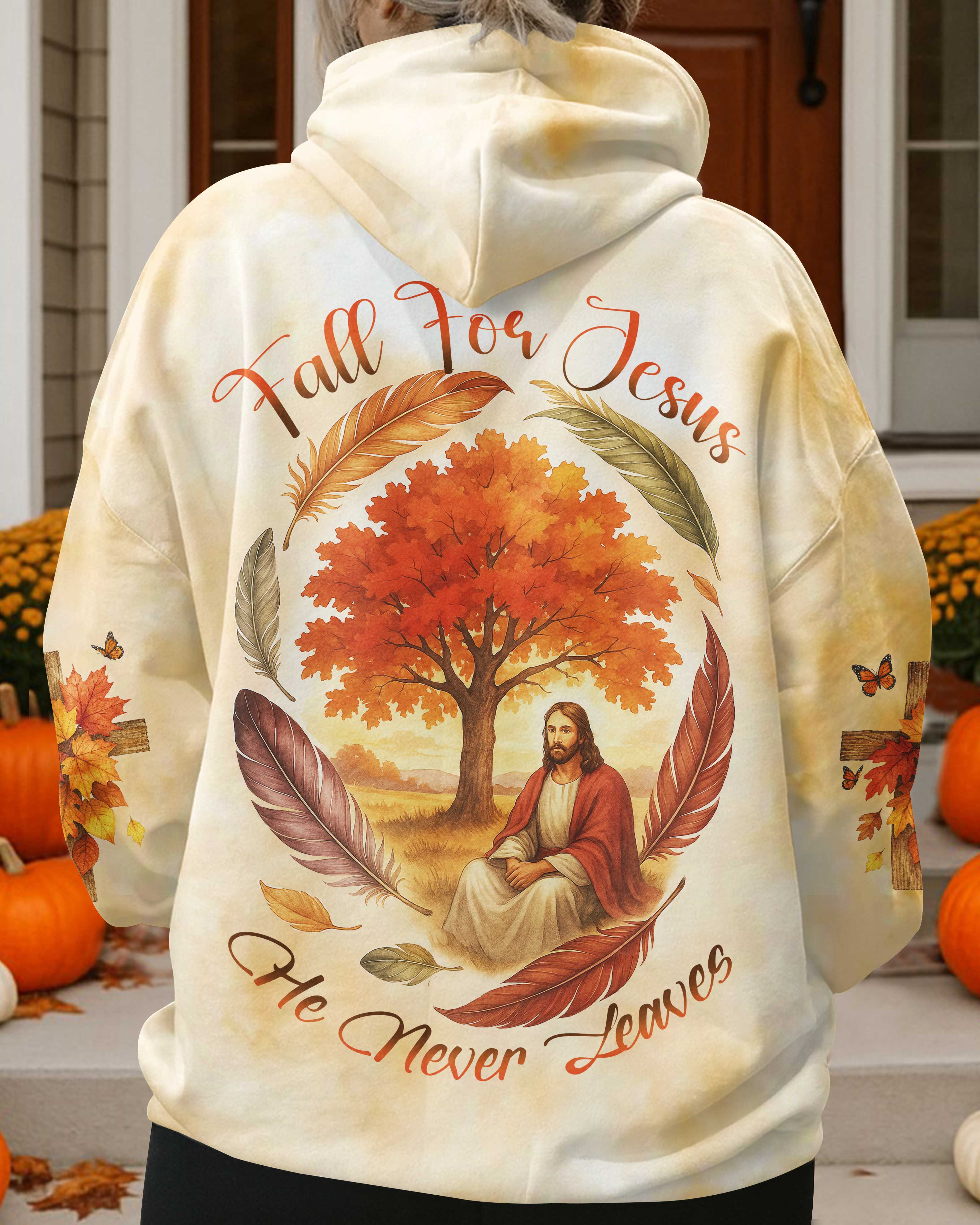 Fall For Jesus He Never Leaves Shirt