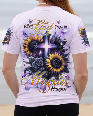 When God Steps In Miracles Happen Shirts