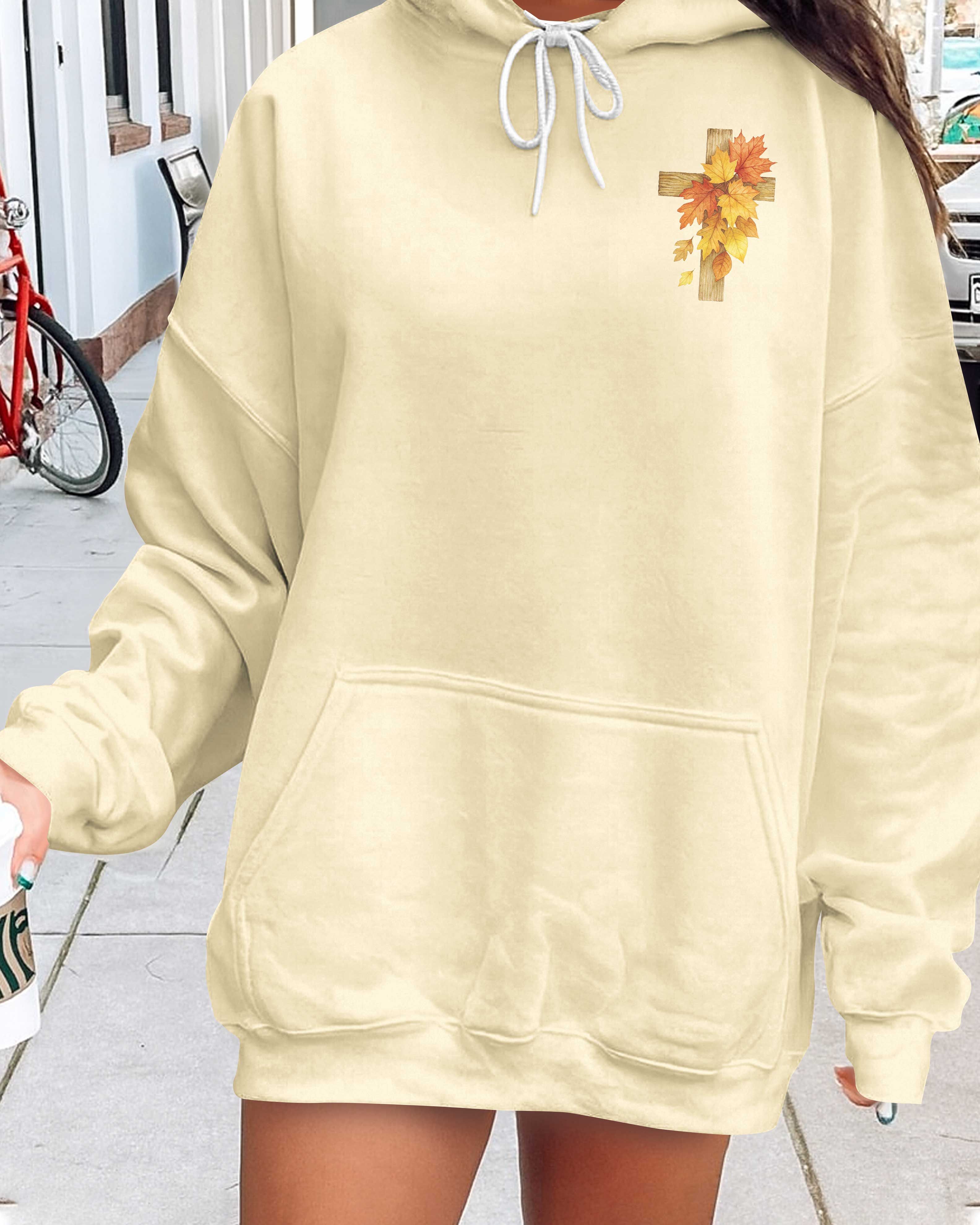 Fall For Jesus He Never Leaves Hoodie