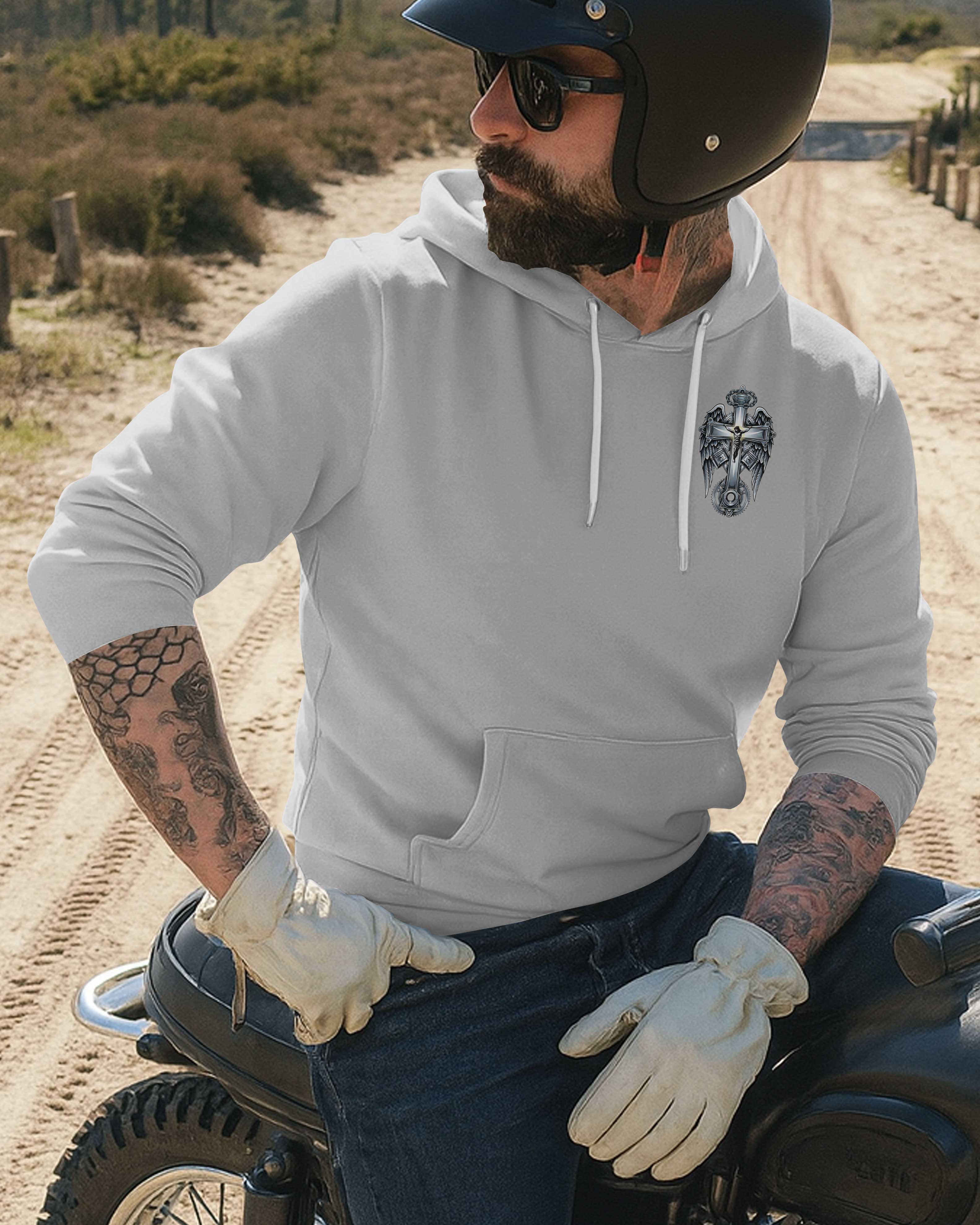 I Am A Simple Man I Like Motorcycles And Believe In Jesus Hoodie