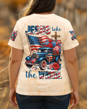Jesus Take The Wheel All Over Print T-Shirt