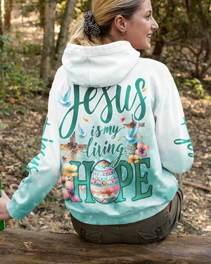 Jesus Is My Living Hope All Over Print Zip Hoodie