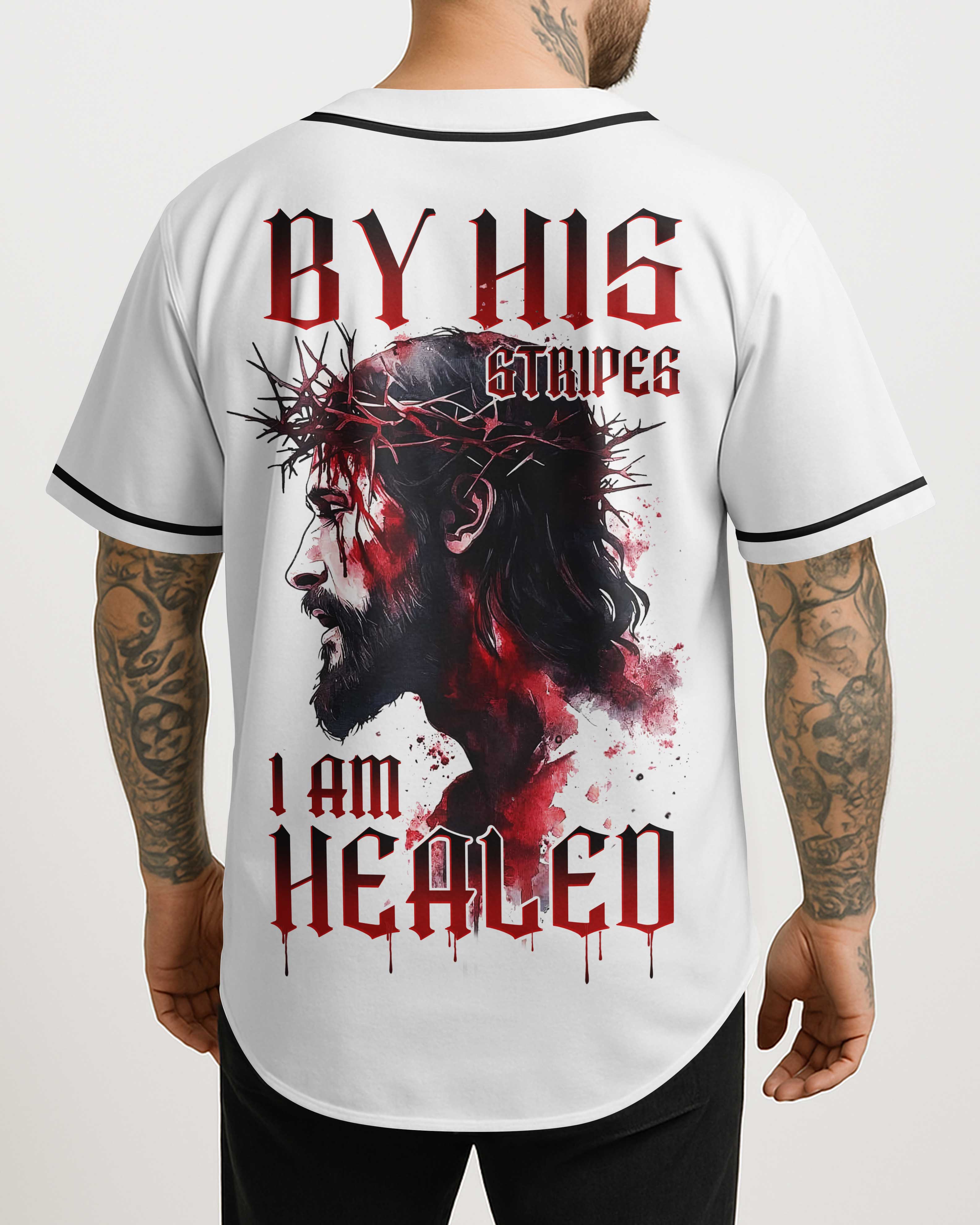 By His Stripes All Over Print Jersey