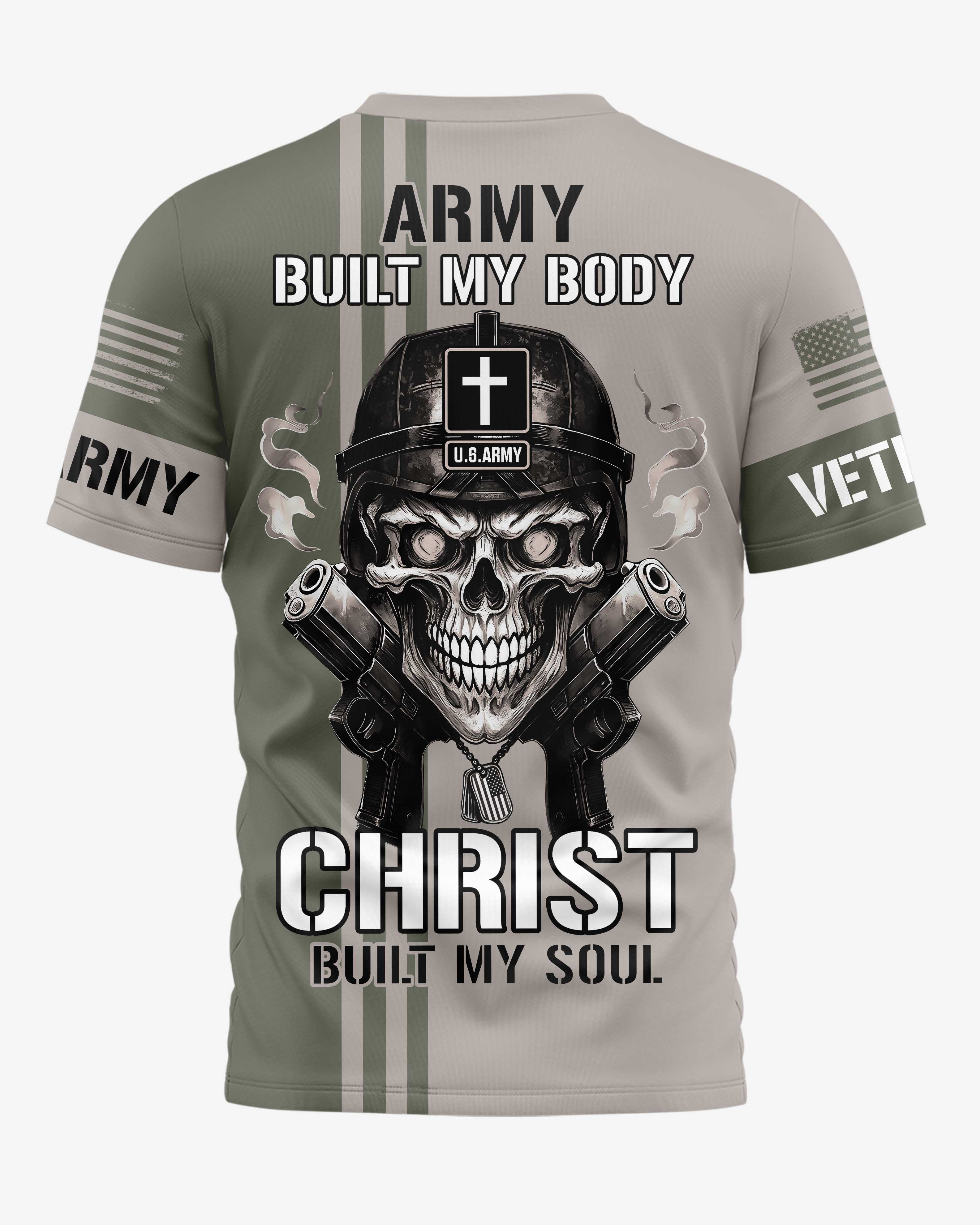 Army Built My Body All Over Print T-Shirt