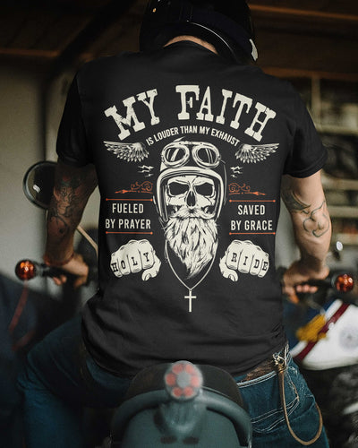 My Faith Is Louder Than My Exhaust All Over Print T-Shirt