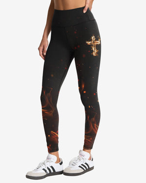 Baptized In Fire Matthew 3:11 All Over Print Leggings