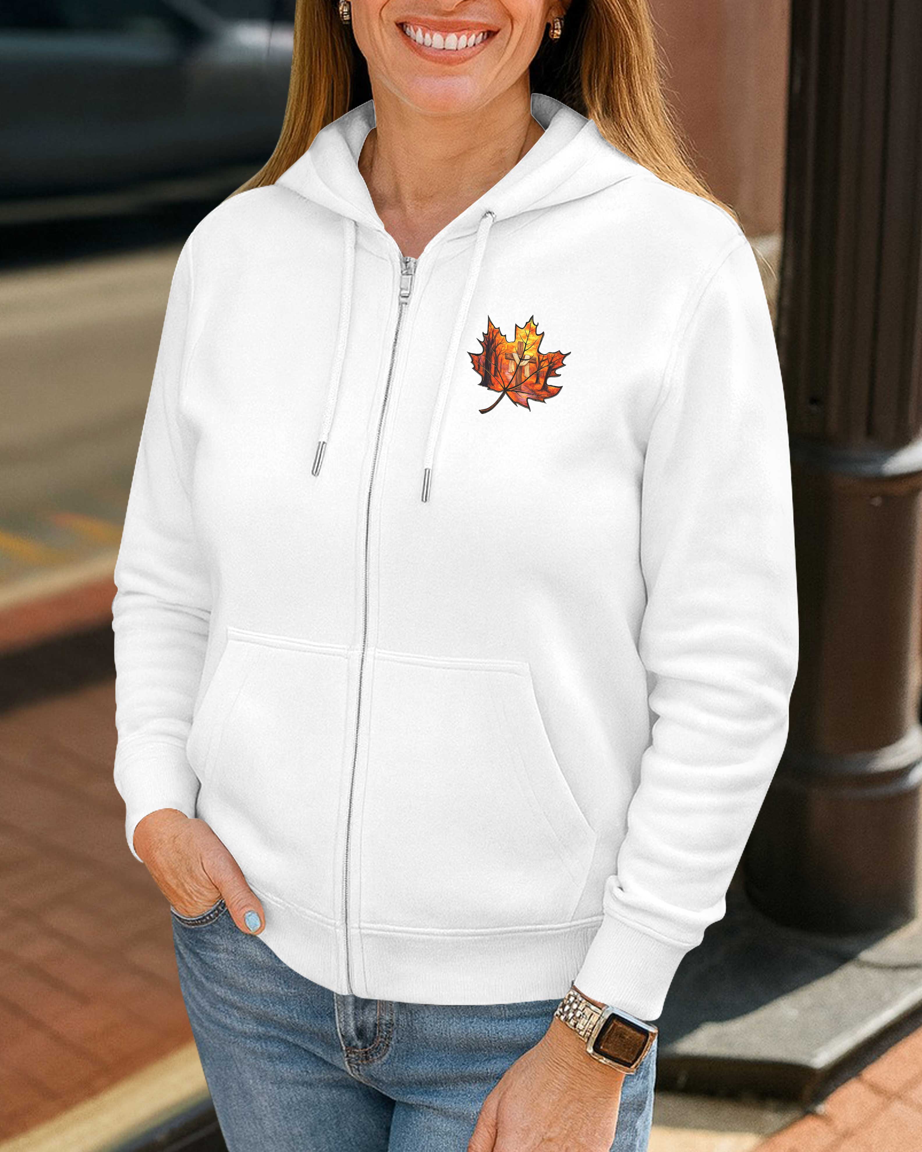 When Leaves Fall Down Zip Hoodie
