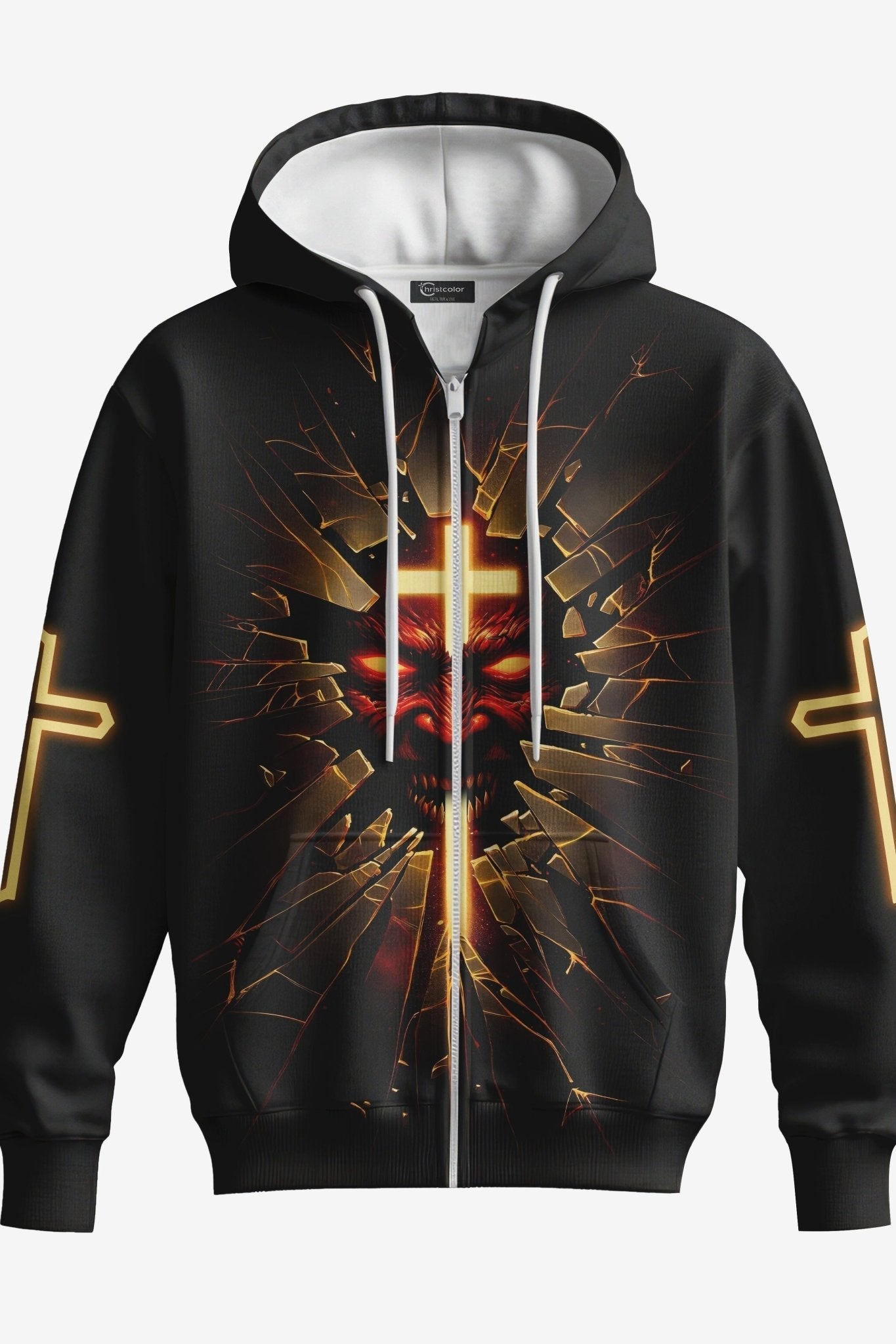 The Devil Is A Liar All Over Print Zip Hoodie