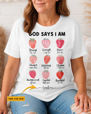 God Says I Am Strong Enough Custom T-Shirt