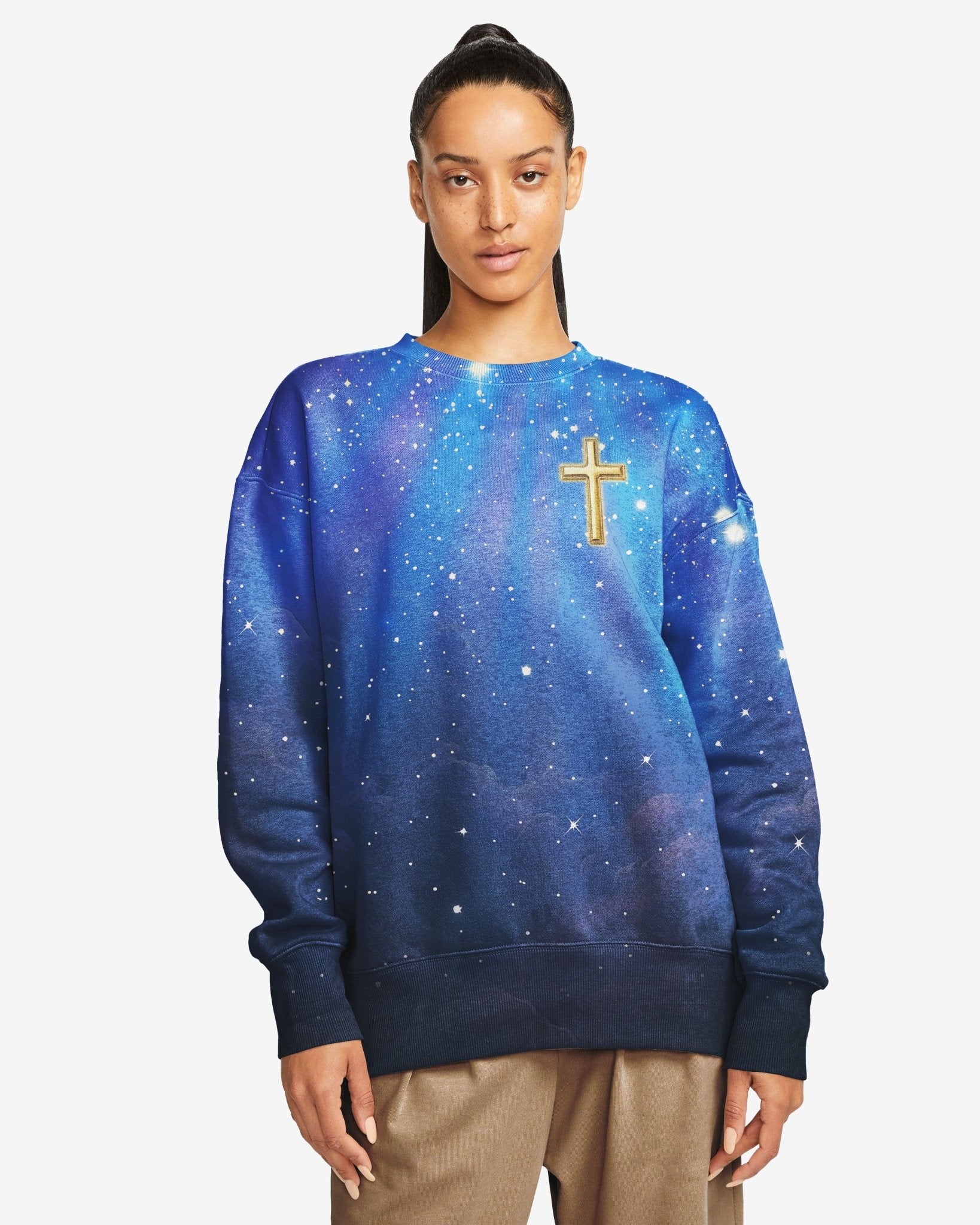 Faith Can Move Mountains All Over Print Sweater